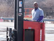 Photo of a forklift driver