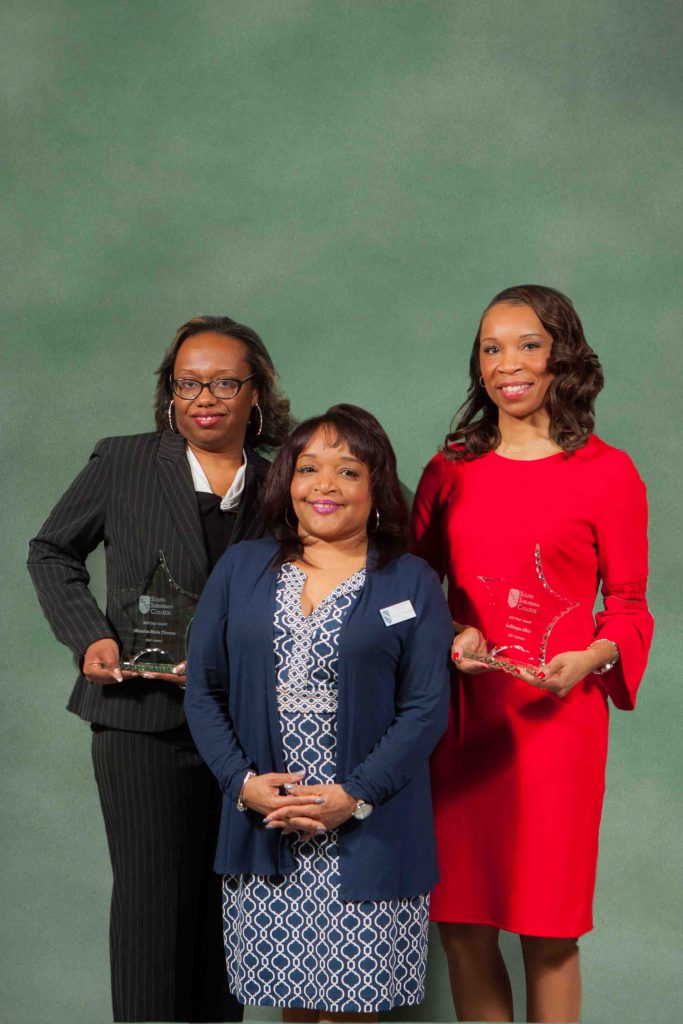 Photo of SSC President Dr. Lynette Stokes (middle), with Shanina Thomas and Latanya Allen.