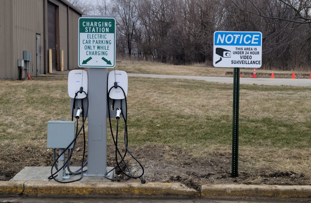 electric vehicle charging stations on campus